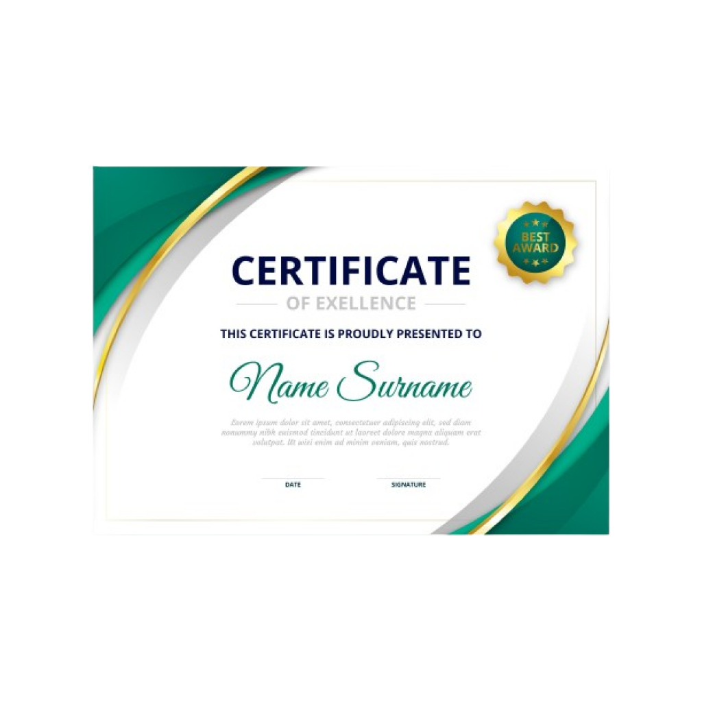 A4, Full Colour, 160gsm, Single Sided, Certificate Printing