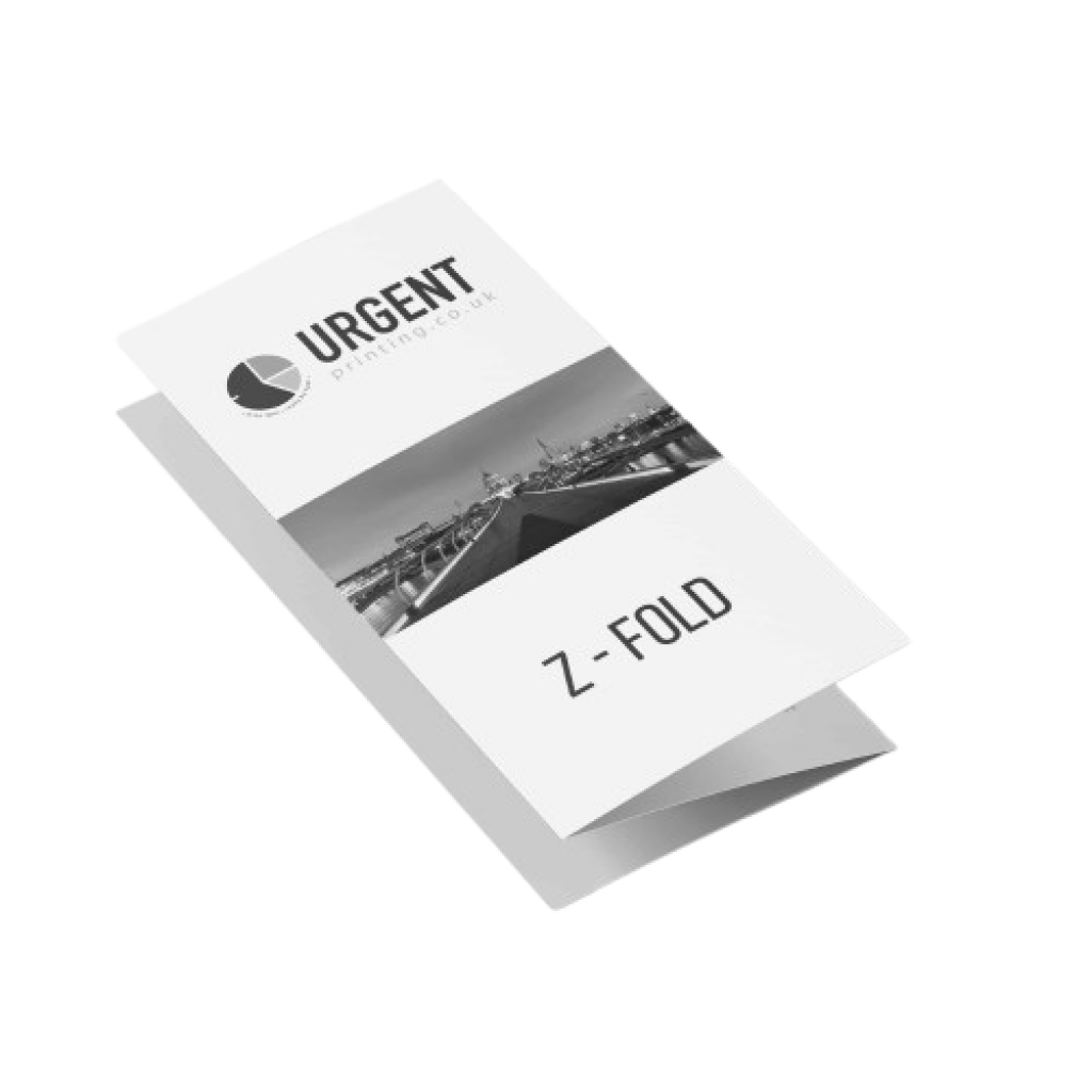 A4, Black and White, Double Sided, Z-Fold Leaflet