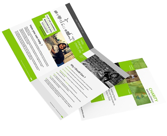 A4, Full Colour, Double Sided, Half Fold Leaflet